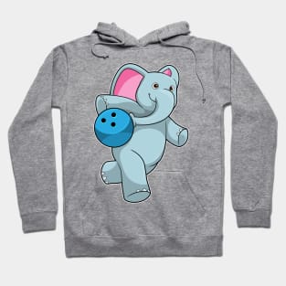 Elephant at Bowling with Bowling ball Hoodie